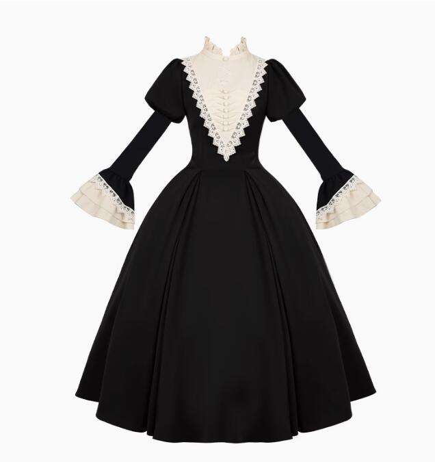 Withpuji Black Nun Gothic Lolita Dress and Accessories