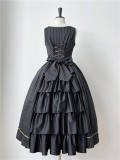 Little Dipper the Bright Moon Stripe Corset Lolita Dress
