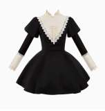 Withpuji Black Nun Gothic Lolita Dress and Accessories