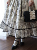 Miss Point Sketch Wild Rose High Waist Fishbone Lolita Skirt
