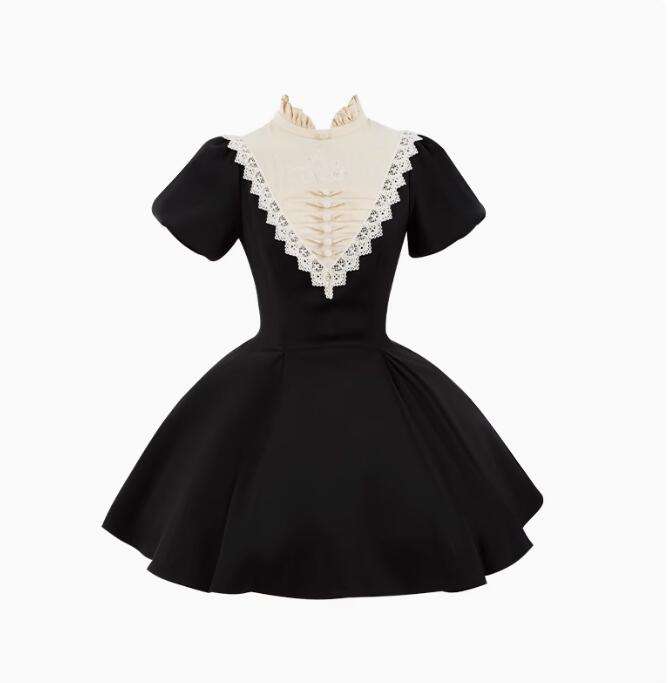 Withpuji Black Nun Gothic Lolita Dress and Accessories