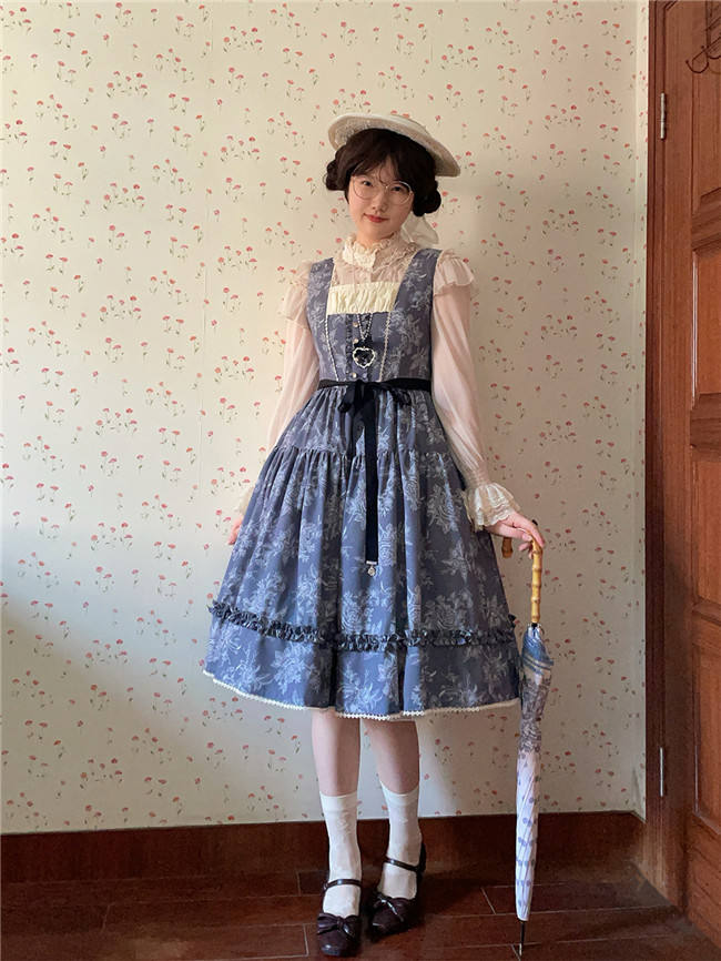 Miss Point Sketch Wild Rose Lolita Jumper Dress
