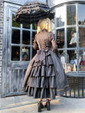 Little Dipper the Bright Moon Stripe Corset Lolita Dress