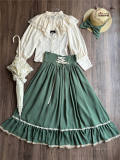 Miss Point Sketch Wild Rose High Waist Fishbone Lolita Skirt