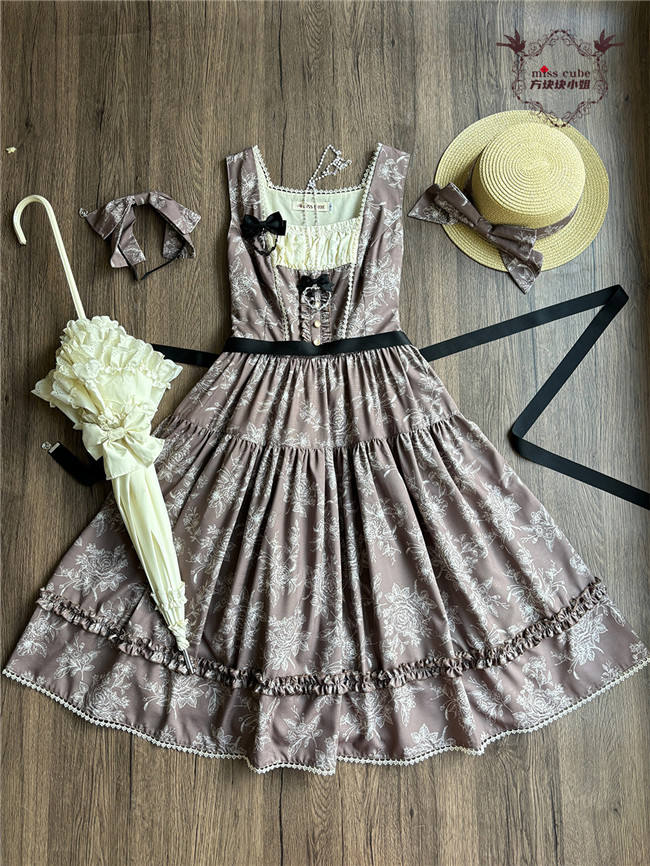 Miss Point Sketch Wild Rose Lolita Jumper Dress