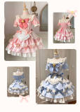 Kitty's dairy Sweet Lolita Dress, Choker and Apron
