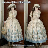 Dream Whale Flower Bird Lolita Jumper Dress and Headband