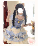 Kitty's dairy Sweet Lolita Dress, Choker and Apron