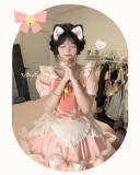 Kitty's dairy Sweet Lolita Dress, Choker and Apron