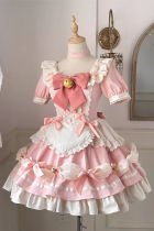 Kitty's dairy Sweet Lolita Dress, Choker and Apron