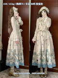 Dream Whale Flower Bird Lolita Jumper Dress and Headband