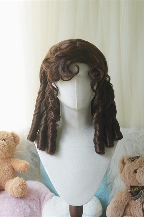 Yuchashui Roman Curly Doll Lolita Short Wig