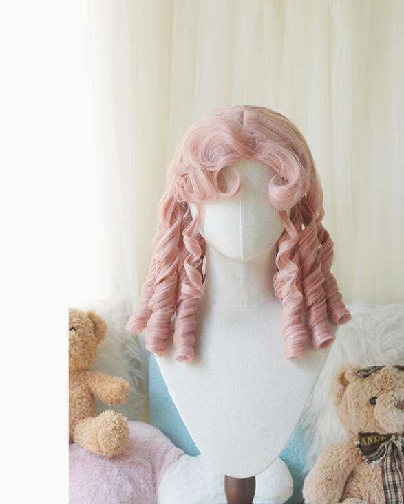 Yuchashui Roman Curly Doll Lolita Short Wig