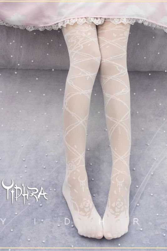 Yidhra Lolita ~The Sleep of Thorns Knee High Lolita Socks