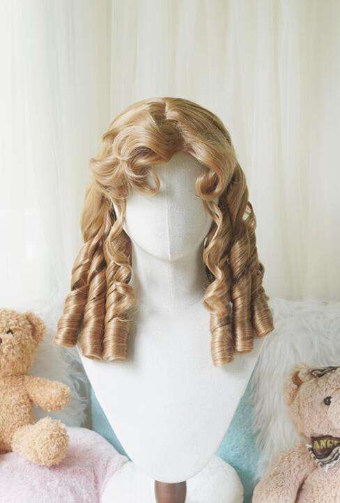 Yuchashui Roman Curly Doll Lolita Short Wig