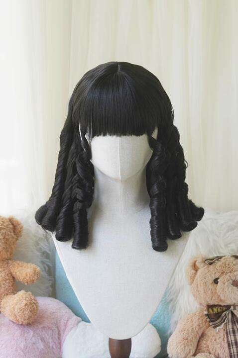 Yuchashui Roman Curly Doll Lolita Short Wig