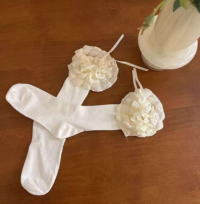 Puff Cream Sweet Lolita Socks