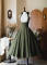 Pale Green Corset Dress Long Version+ Detachable Bowknot
