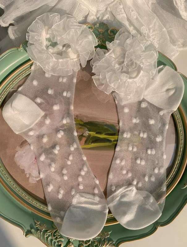 Sweet Polka Dots Lolita Socks