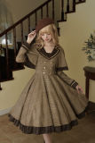 Withpuji Once upon a Time on Baker Street Fake Two Piece Lolita Dress