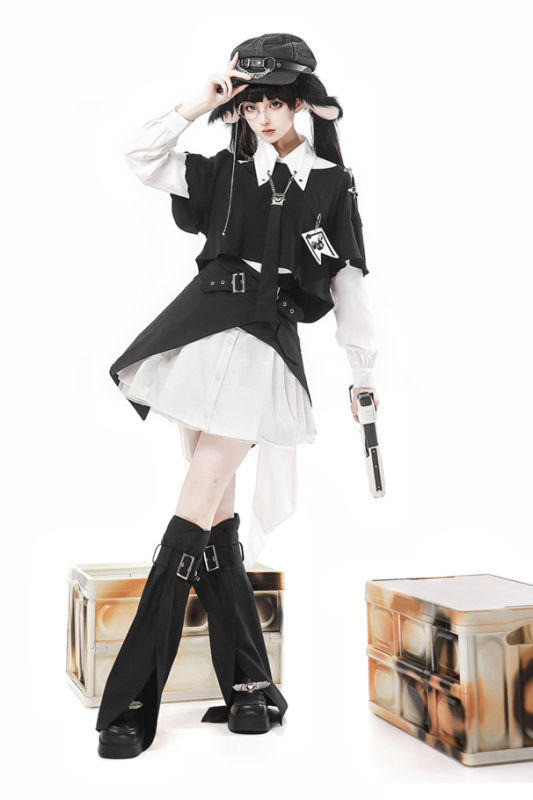 Officer Rabbit Halloween Gothic Lolita Set