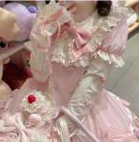 Striated Melaleuca Doll Lolita Dress, Set-in Sleeves and Headdress