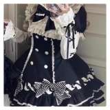 Striated Melaleuca Doll Lolita Dress, Set-in Sleeves and Headdress