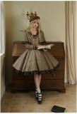 Withpuji Once upon a Time on Baker Street Fake Two Piece Lolita Dress