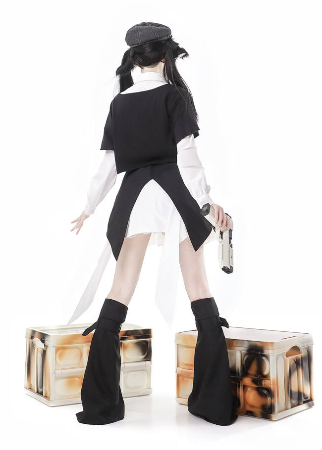 Officer Rabbit Halloween Gothic Lolita Set