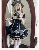Striated Melaleuca Doll Lolita Dress, Set-in Sleeves and Headdress