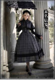 Withpuji Unnamed Letterhead Gothic Corset Lolita Dress, Cape and Blouse
