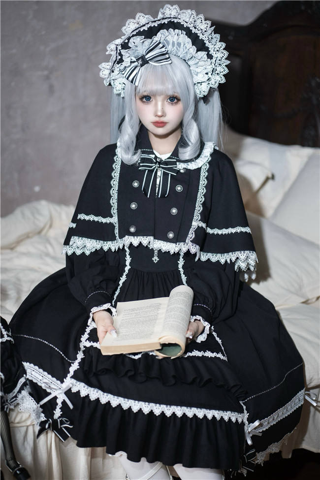 Flower Banquet Humanoid Night Doll Lolita Dress and Cape