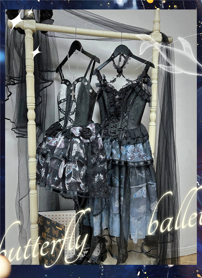 Butterfly Ballet Gothic Lolita Dress and Accessories