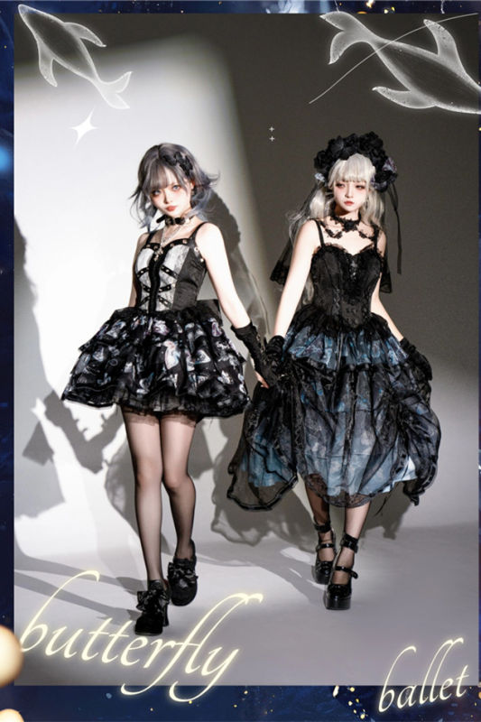 Butterfly Ballet Gothic Lolita Dress and Accessories
