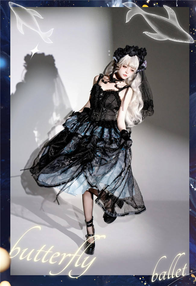 Butterfly Ballet Gothic Lolita Dress and Accessories