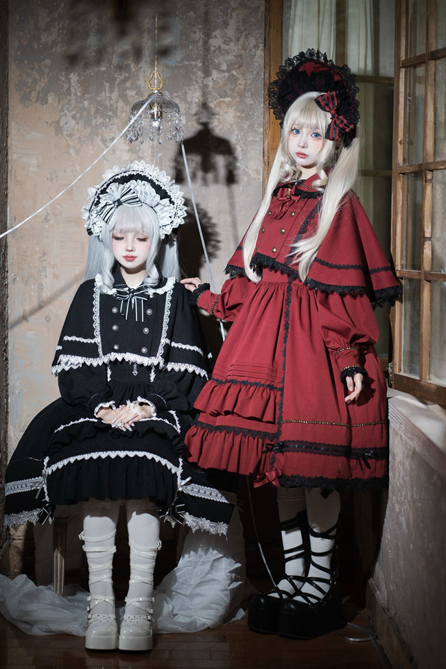 Flower Banquet Humanoid Night Doll Lolita Dress and Cape