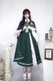 Time Traveler Lolita Salopette, Blouse, Cape and Necktie