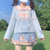 Cute Kitten Sweet Long Sleeves Cotton Hoodie