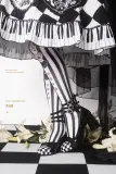 Yidhra Annie in Black and White Lolita Tights