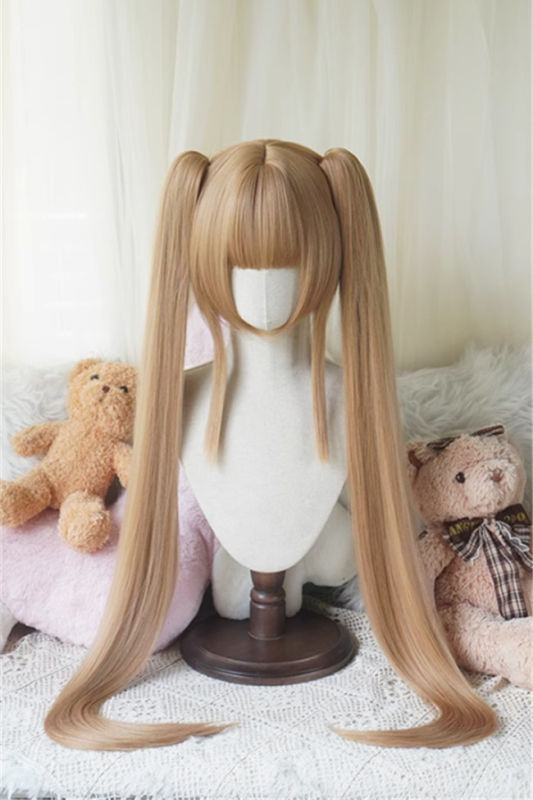 Yuchashui Face Framing Short Wigs and Long Straight Ponytails Set