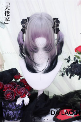 Dalao Home Purple Ombre Short Lolita Wig