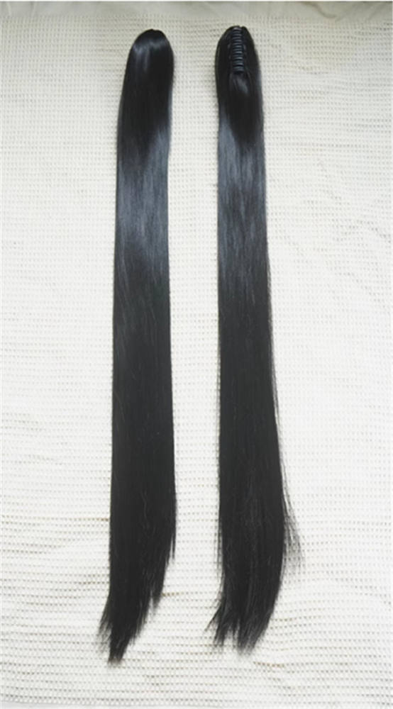Yuchashui Face Framing Short Wigs and Long Straight Ponytails Set