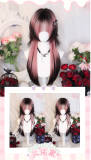 Dalao Home Yanyan Brown Pink Highlight  Lolita Wig