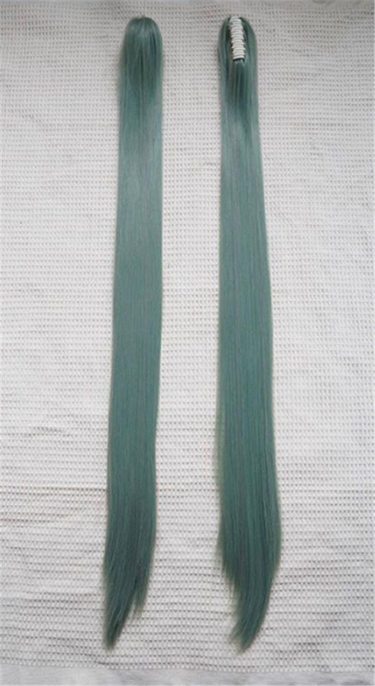 Yuchashui Face Framing Short Wigs and Long Straight Ponytails Set