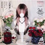 Dalao Home Yanyan Brown Pink Highlight  Lolita Wig