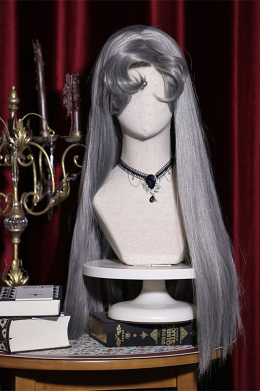 Wolf Family Gray Long Straight Lolita Wig