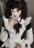 The Adams Girl Black Roman Curls Lolita Wigs