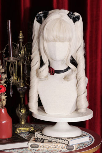 Vampire White Roman Curls Halloween Lolita Wig