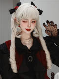 Vampire White Roman Curls Halloween Lolita Wig