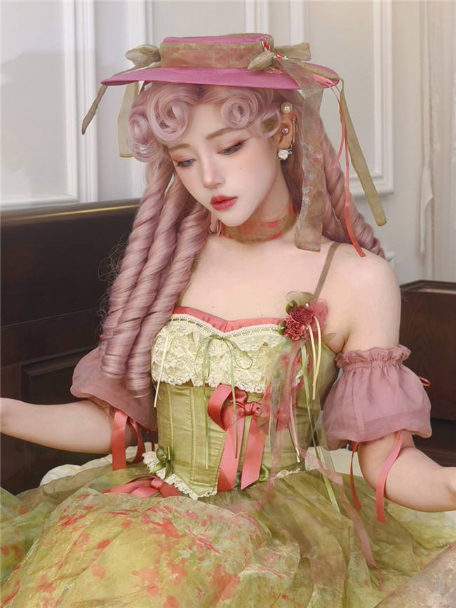 Daydream Roman Curls Pink Princess Wig